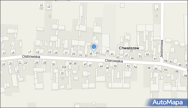 Chwaliszew, Ostrowska, 37, mapa Chwaliszew