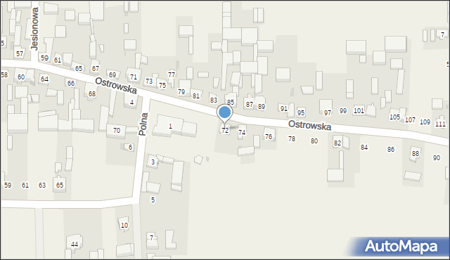 Chwaliszew, Ostrowska, 72, mapa Chwaliszew