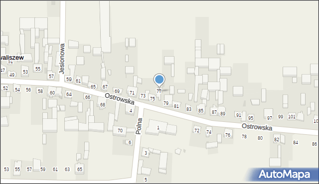 Chwaliszew, Ostrowska, 77, mapa Chwaliszew
