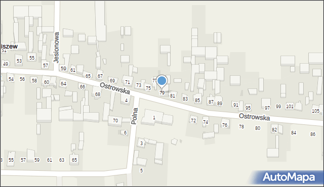 Chwaliszew, Ostrowska, 79, mapa Chwaliszew
