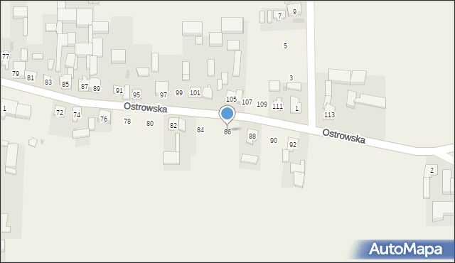 Chwaliszew, Ostrowska, 86, mapa Chwaliszew