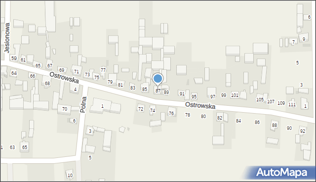 Chwaliszew, Ostrowska, 87, mapa Chwaliszew