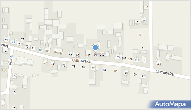 Chwaliszew, Ostrowska, 99, mapa Chwaliszew