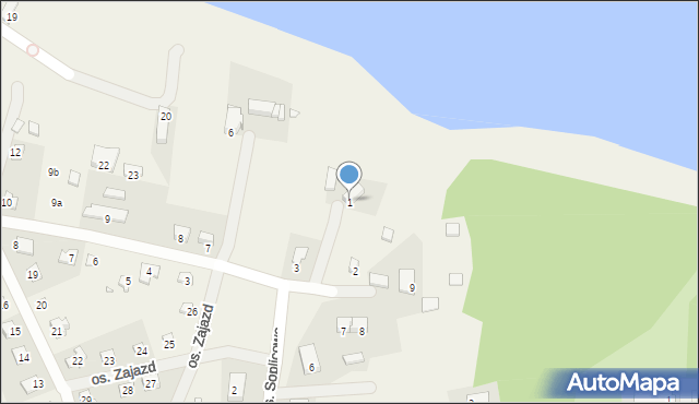 Cichowo, Osiedle Brzeg Ruczaju, 1, mapa Cichowo