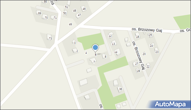 Cichowo, Osiedle Brzozowy Gaj, 6, mapa Cichowo