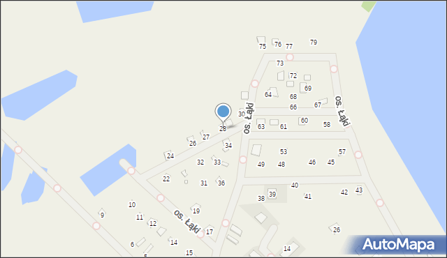 Cichowo, Osiedle Łąki, 28, mapa Cichowo