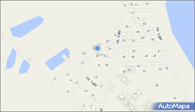 Cichowo, Osiedle Łąki, 32, mapa Cichowo