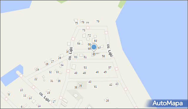 Cichowo, Osiedle Łąki, 60, mapa Cichowo