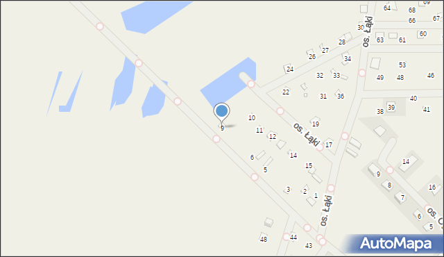 Cichowo, Osiedle Łąki, 9, mapa Cichowo