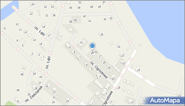 Cichowo, Osiedle Ogrodowe, 16, mapa Cichowo