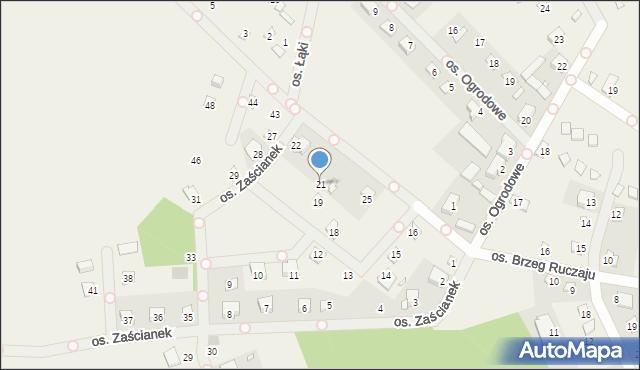 Cichowo, Osiedle Zaścianek, 21, mapa Cichowo