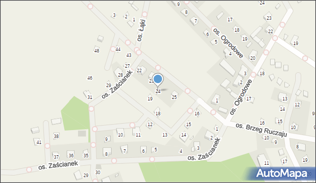 Cichowo, Osiedle Zaścianek, 24, mapa Cichowo