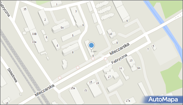 Ciechanów, Osada Fabryczna, 7, mapa Ciechanów