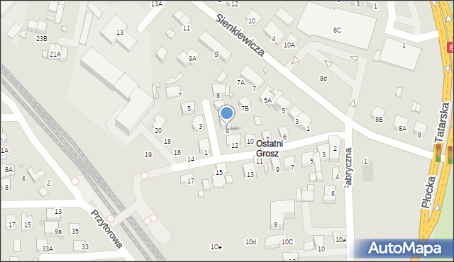 Ciechanów, Ostatni Grosz, 4, mapa Ciechanów