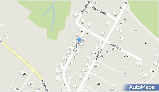 Cieszyn, Osiedlowa, 14, mapa Cieszyna