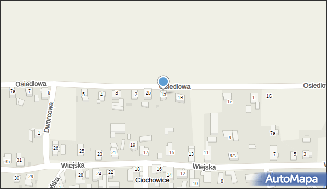 Ciochowice, Osiedlowa, 1a, mapa Ciochowice