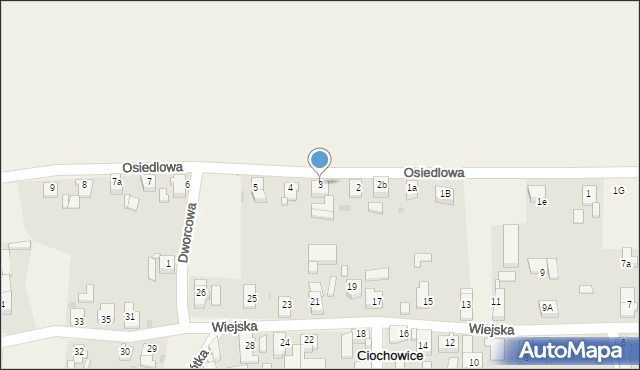 Ciochowice, Osiedlowa, 3, mapa Ciochowice