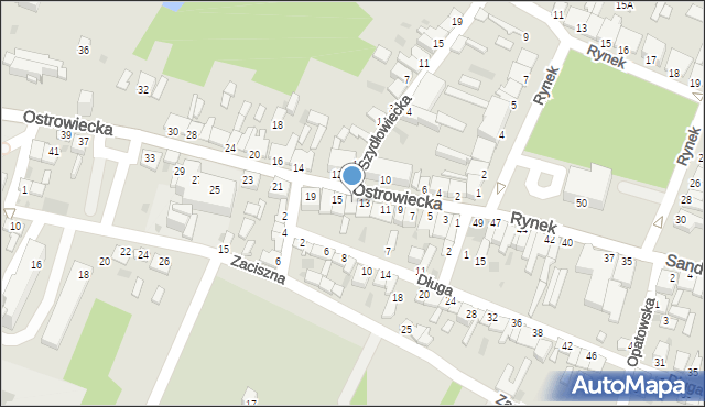 Ćmielów, Ostrowiecka, 13A, mapa Ćmielów
