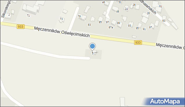 Ćwiklice, Osiewacza Jana, ks., 5, mapa Ćwiklice