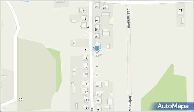 Czajków, Osiedle Słoneczne, 33, mapa Czajków