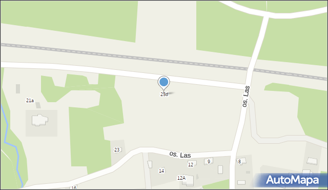 Czarna, Osiedle Las, 23d, mapa Czarna