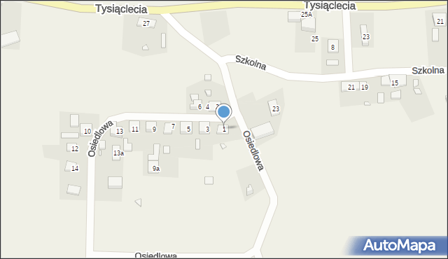 Czarne Dolne, Osiedlowa, 1, mapa Czarne Dolne