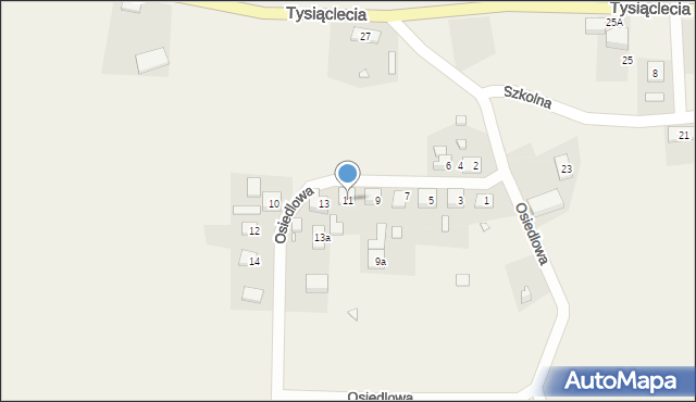 Czarne Dolne, Osiedlowa, 11, mapa Czarne Dolne