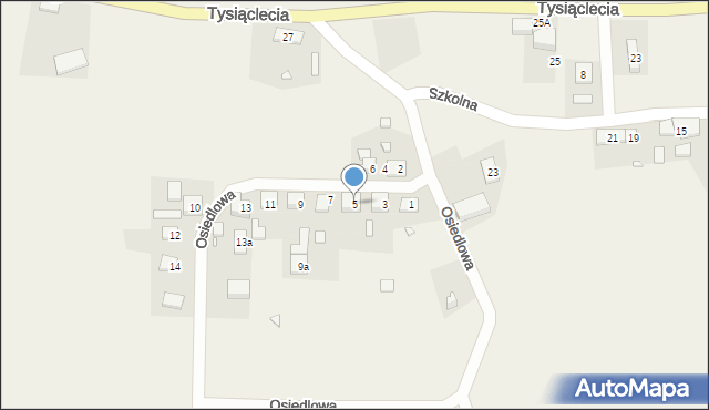 Czarne Dolne, Osiedlowa, 5, mapa Czarne Dolne