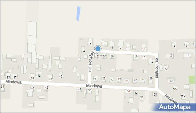 Czastary, Osiedle Porąbki, 21, mapa Czastary