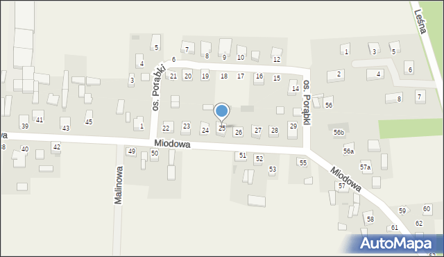 Czastary, Osiedle Porąbki, 25, mapa Czastary