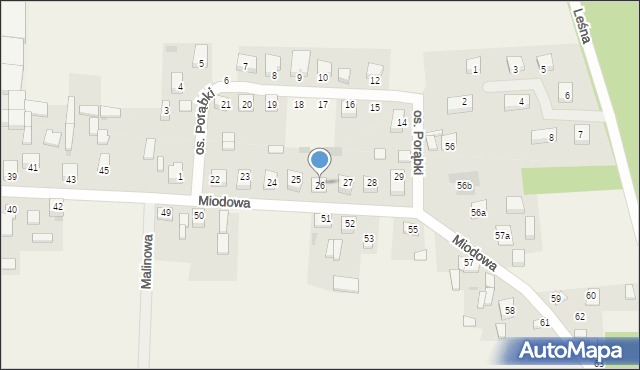 Czastary, Osiedle Porąbki, 26, mapa Czastary