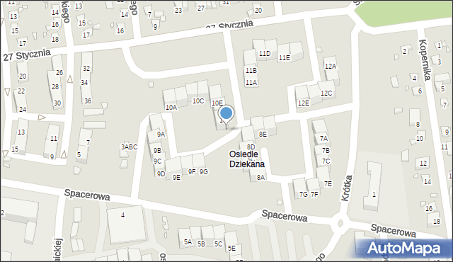 Czeladź, Osiedle Dziekana, 10G, mapa Czeladź