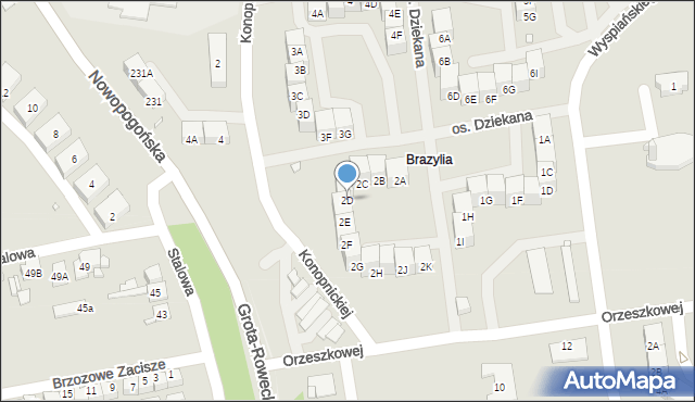 Czeladź, Osiedle Dziekana, 2D, mapa Czeladź