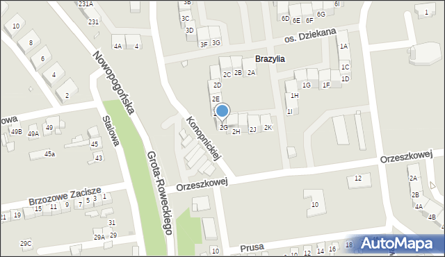 Czeladź, Osiedle Dziekana, 2G, mapa Czeladź