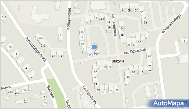 Czeladź, Osiedle Dziekana, 3G, mapa Czeladź