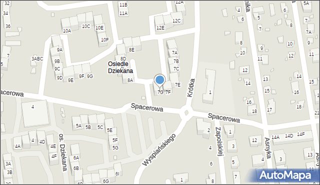 Czeladź, Osiedle Dziekana, 7G, mapa Czeladź