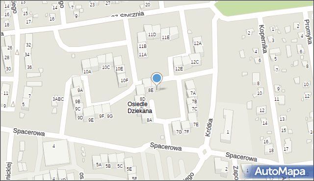 Czeladź, Osiedle Dziekana, 8F, mapa Czeladź