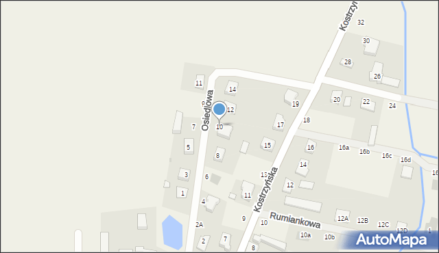 Czerlejno, Osiedlowa, 10, mapa Czerlejno