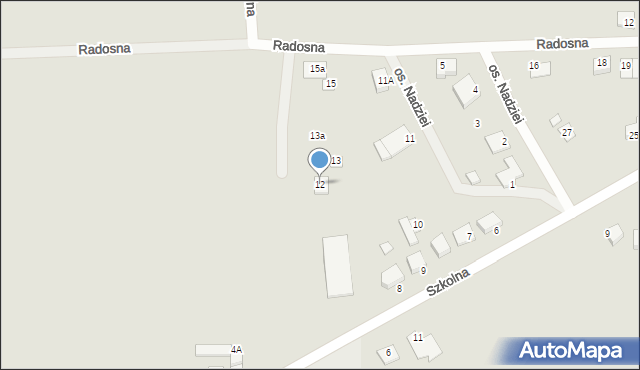 Czerniejewo, Osiedle Nadziei, 12, mapa Czerniejewo