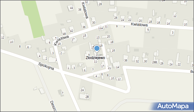 Czerniewice, Osiedlowa, 13, mapa Czerniewice