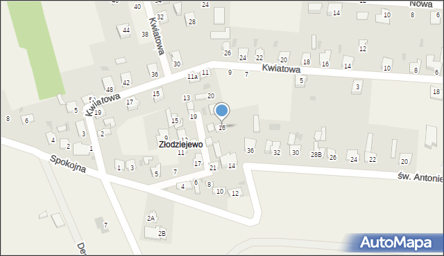 Czerniewice, Osiedlowa, 16, mapa Czerniewice