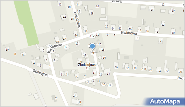 Czerniewice, Osiedlowa, 19, mapa Czerniewice