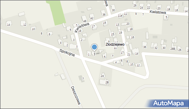 Czerniewice, Osiedlowa, 3, mapa Czerniewice