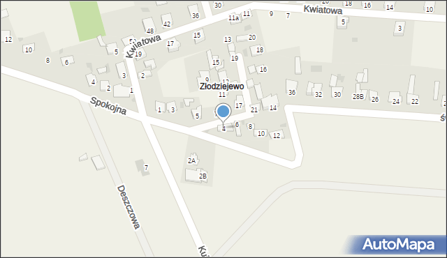 Czerniewice, Osiedlowa, 4, mapa Czerniewice