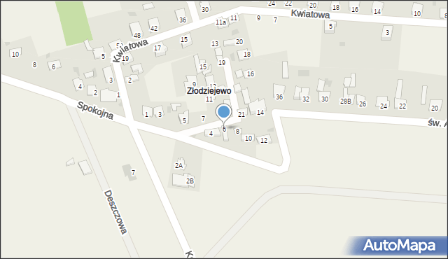 Czerniewice, Osiedlowa, 6, mapa Czerniewice