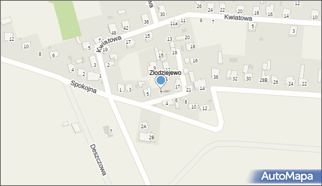 Czerniewice, Osiedlowa, 7, mapa Czerniewice