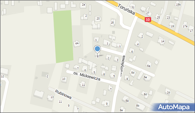 Czernikowo, Osiedle Mickiewicza Adama, 4, mapa Czernikowo