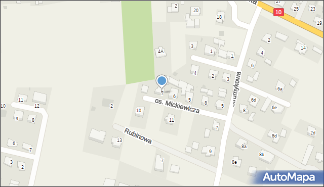 Czernikowo, Osiedle Mickiewicza Adama, 7, mapa Czernikowo