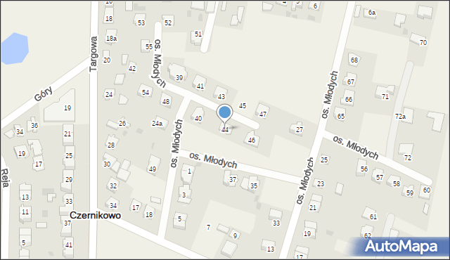 Czernikowo, Osiedle Młodych, 44, mapa Czernikowo