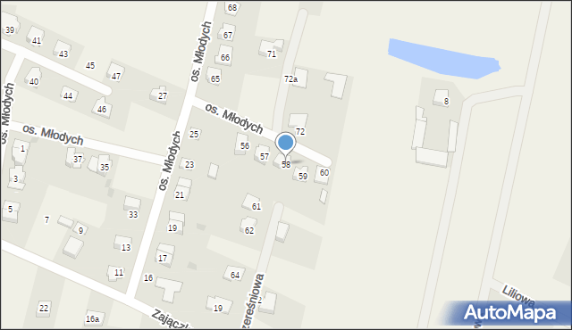 Czernikowo, Osiedle Młodych, 58, mapa Czernikowo